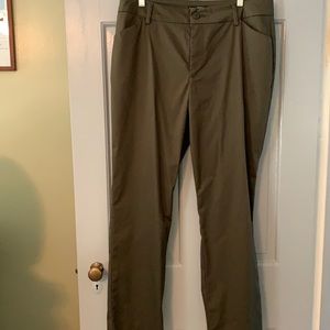Olive color trousers